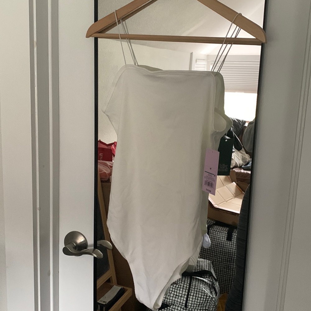 NET spaghetti strap body suit